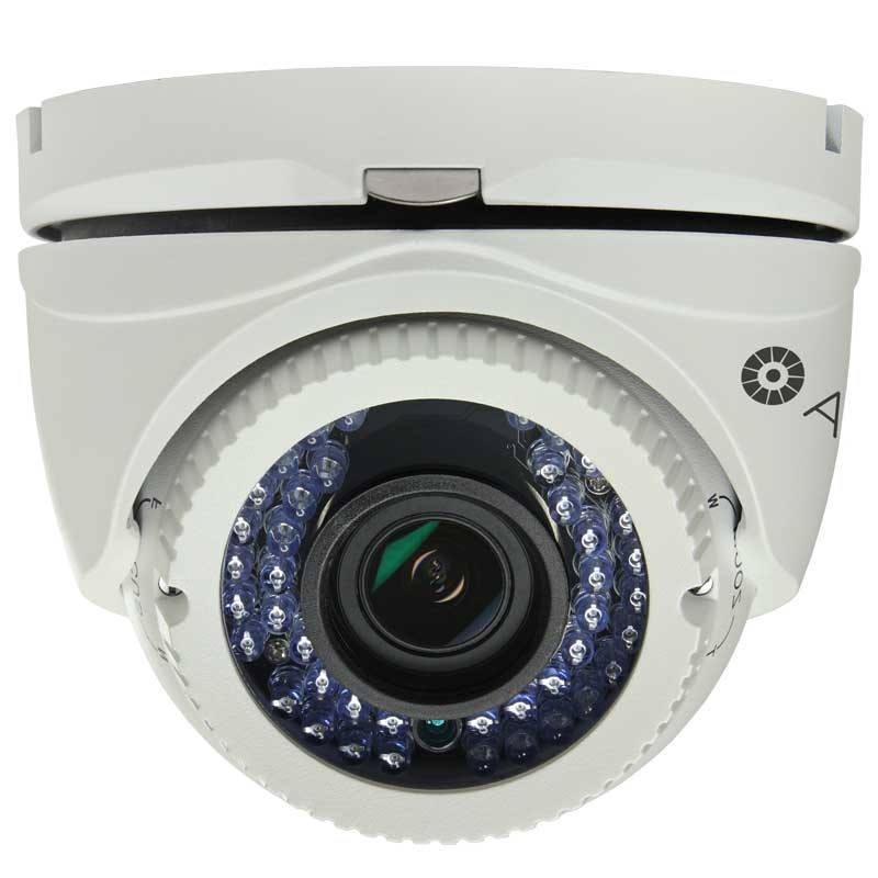 Alibi 700 TVL 960H Day/Night 130' IR Varifocal Outdoor Turret Dome Camera - White